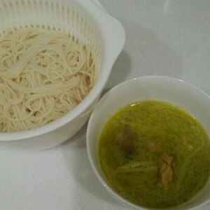 素麺☆つけ麺！残りのグリーンカレー